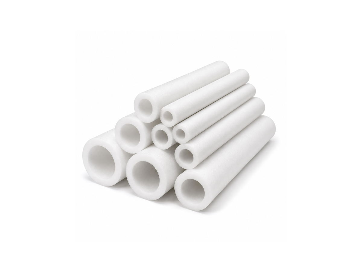 White EPE polyfoam tubes