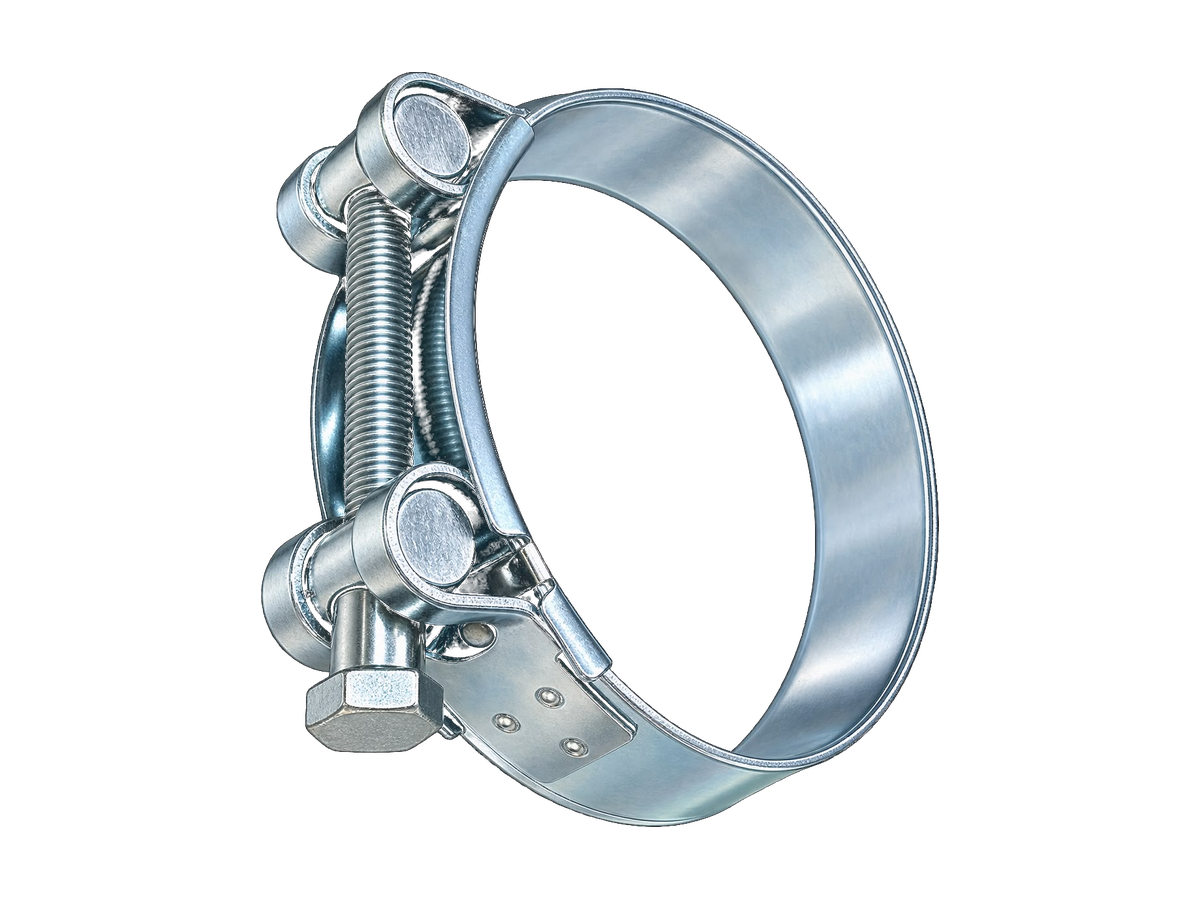 Heavy-duty T-bolt hose clamp