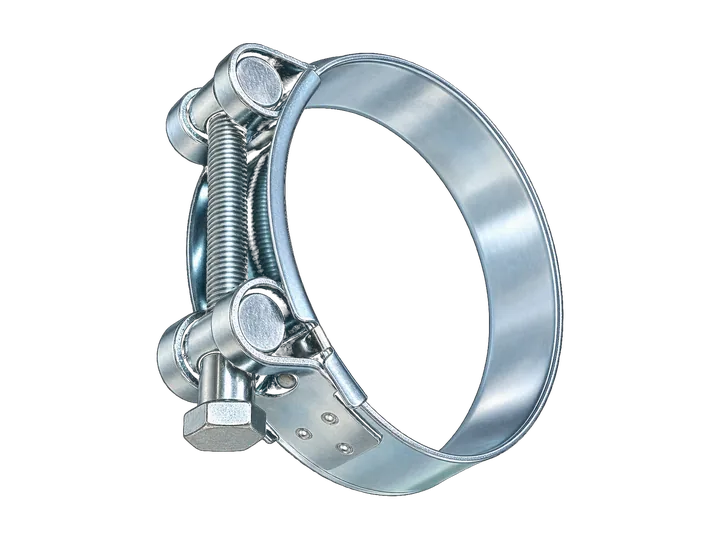 Heavy-duty T-bolt hose clamp